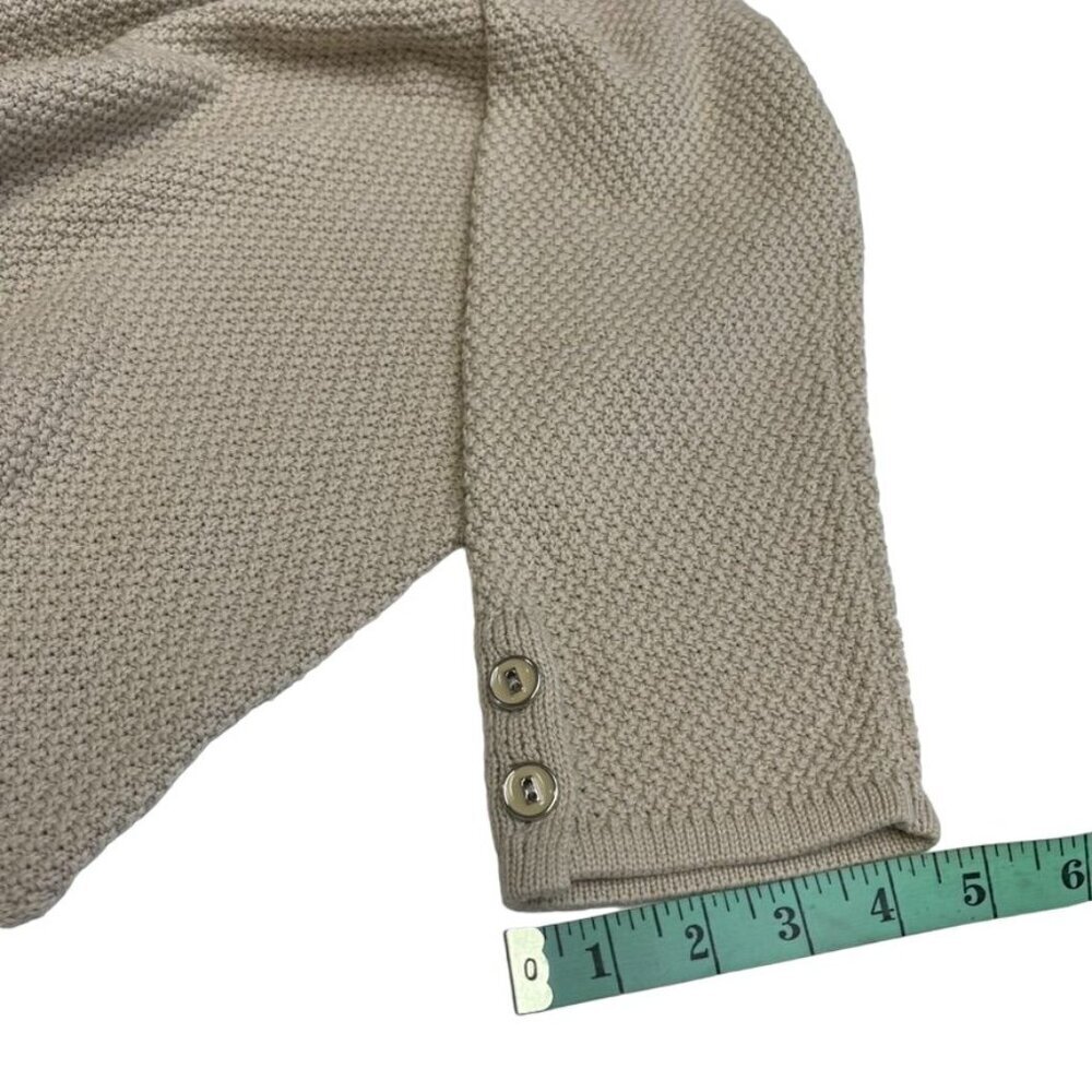 Charter Club Women's Knit Sweater Beige 3/4 Sleeve Size L 60% Cotton 40% Acrylic - Picture 10 of 11